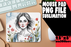 Vibrant Desk Mat Sublimation PNG, Beauty Woman Product Image 1