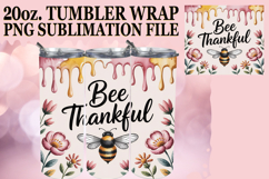 Bright reflections 20oz tumbler wrap, Bee Quote Product Image 1