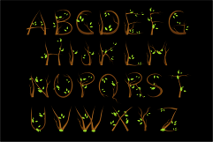 Wooden Branch Vector Alphabet Product Image 1