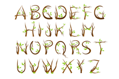 Wooden Branch Vector Alphabet Product Image 2