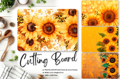 Sunflower Cutting Board Kitchen Chopping Board Sublimation85 Product Image 1