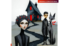 Red Thread Cliparts &amp; Backgrounds for DIY Card, Junk Journal Product Image 10