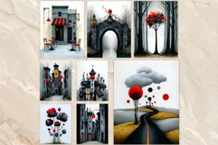 Red Thread Cliparts &amp; Backgrounds for DIY Card, Junk Journal Product Image 12