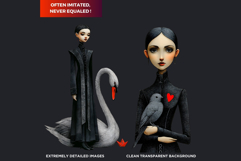 Red Thread Cliparts &amp; Backgrounds for DIY Card, Junk Journal Product Image 3