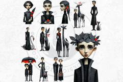 Red Thread Cliparts &amp; Backgrounds for DIY Card, Junk Journal Product Image 5