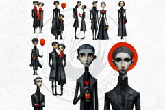 Red Thread Cliparts &amp; Backgrounds for DIY Card, Junk Journal Product Image 6