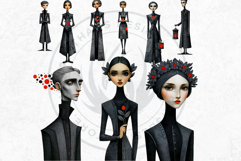 Red Thread Cliparts &amp; Backgrounds for DIY Card, Junk Journal Product Image 8