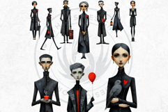 Red Thread Cliparts &amp; Backgrounds for DIY Card, Junk Journal Product Image 9