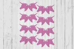 2 inch unicorn fold in half card tag ai dxf sag png files in Product Image 1