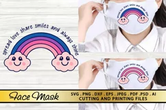 Rainbow SVG Mask SVG PNG EPS DXF Face Mask SVG Quotes SVG Product Image 1