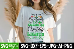 My Favorite Color is Christmas Lights SVG Cut File,Christmas Product Image 3