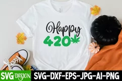 Happy 420 SVG Cut File,Happy 420 SVG Design Product Image 2