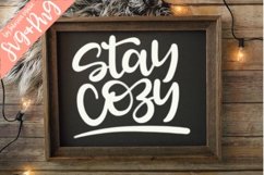 Stay Cozy Handlettered SVG/PNG Product Image 1