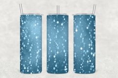 Cornflower Glowing Glitter Tumbler Wrap Sublimation Product Image 1