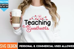 Teacher Valentine PNG | Teaching Sweethearts SVG Product Image 3