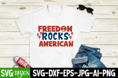 Freedom Rocks American SVG Cut File,4th of July SVG Design Product Image 2