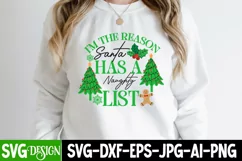 I'm the Christmas Crew SVG Cut File , Christmas Sublimation Product Image 3