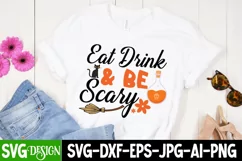 Eat Drink & Be Scary SVG Cut File,Eat Drink & Be Scary PNG Product Image 1