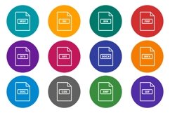 Set Of File Formats Icons Product Image 1