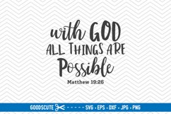 With God All Things Are Possible - SVG DXF JPG PNG EPS Product Image 1
