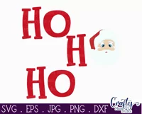 Ho Ho Ho | Santa Christmas Svg Design For Shirts Product Image 3