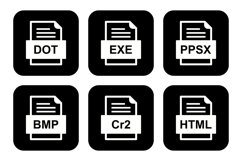 Set Of File Formats Icons Product Image 1