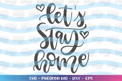 Farm svg Let's stay home svg Farmhouse sign wood design Product Image 2
