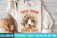 Thick Thighs Spooky Vibes Sublimation Design Product Image 3