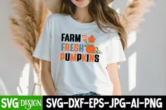 Farm Fresh Pumpkins SVG Cut File,Farm Fresh Pumpkins PNG Product Image 2