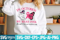 In October we wear pink SVG Design,Breast Cancer SVG Design Product Image 1