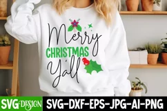 Merry Christmas Y’all SVG Design, Christmas Design SVG Product Image 2