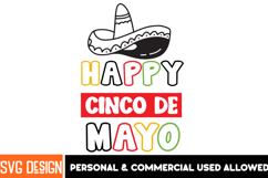 Happy Cinco De Mayo SVG Design,Cinco De Mayo SVG Design Product Image 1