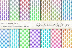 Iridescent Drops Digital Papers Product Image 1