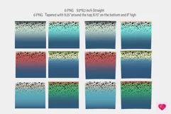 Tumbler Blue Ombre Sublimation. Leopard Print Tumbler Wrap Product Image 2