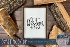 Vertical framed sign firewood Craft mock up | High Res JPEG Product Image 1