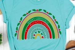 Christmas SVG PNG EPS DXF Merry Christmas Rainbow SVG Product Image 3