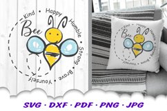 Bee Kind SVG Bumble Bee Sign Cut Files Product Image 1