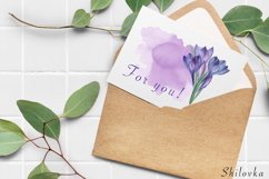 Crocus. Watercolor clipart. Product Image 4