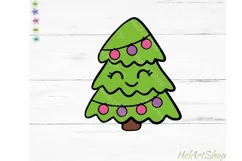 Cute Christmas Tree SVG, Girl Christmas SVG Product Image 2