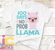 100 days no probllama svg, 100 days of school svg, Llama svg Product Image 2