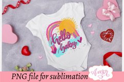 Hello baby sublimation design | Newborn PNG for sublimation Product Image 5