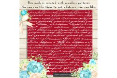 100 Seamless Handwriting Pattern Digital Papers 12 x 12 inch Product Image 3
