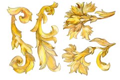 Gold monograms Watercolor png 2 Product Image 1