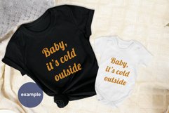 Black T-shirt & Baby Bodysuit Mockup Plain background PSD Product Image 4