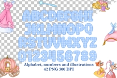 Princess Alphabet clipart PNG bundle Product Image 2