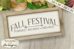 Fall Festival Pumpkins Hay Rides Corn Maze SVG DXF Files Product Image 1