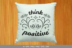 Think Positive Hand Lettering SVG Product Image 1