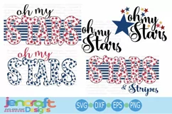 Patriotic Oh My Stars 4th of July Independence day svg cut Product Image 2