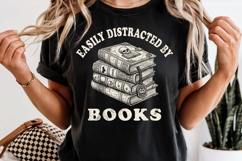 Easily Distracted by Books PNG Book Lover Reading Product Image 4