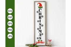 Christmas Porch Sign SVG, Christmas svg, Vertical Christmas Product Image 1